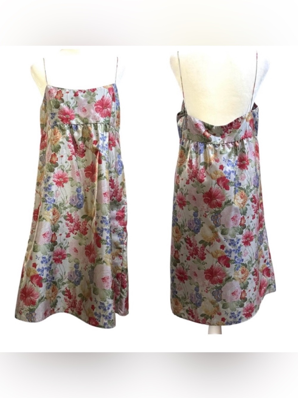KRIZIA POI spaghetti strap dress, made in Italy, size 44, NWT